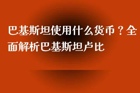 巴基斯坦使用什么货币？全面解析巴基斯坦卢比_https://www.ltsssb.com_期货行情_第1张