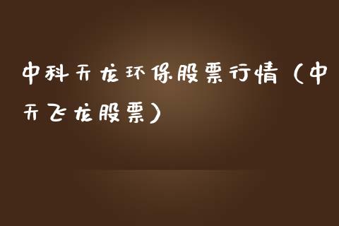 中科天龙环保股票行情（中天飞龙股票）_https://www.ltsssb.com_股市分析_第1张
