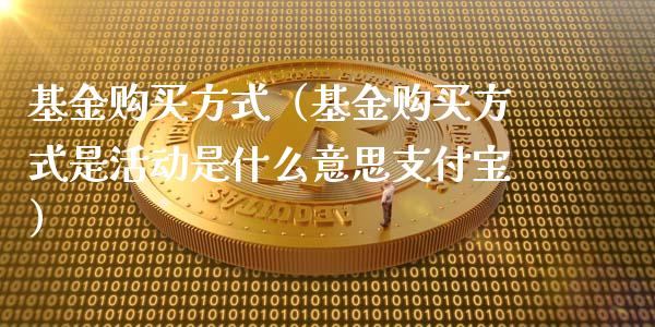基金购买方式（基金购买方式是活动是什么意思支付宝）_https://www.ltsssb.com_国际财经_第1张