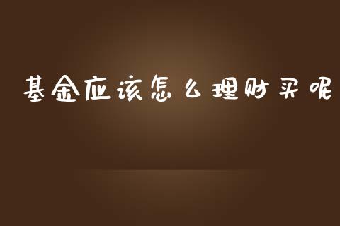 基金应该怎么理财买呢_https://www.ltsssb.com_基金频道_第1张