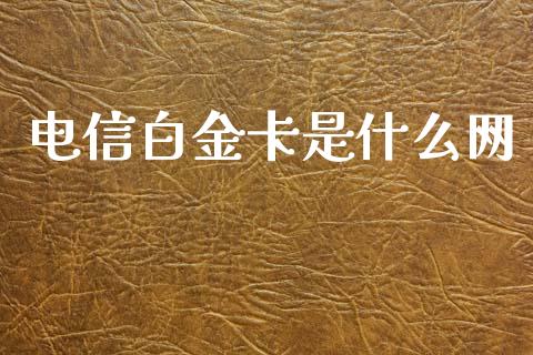 电信白金卡是什么网_https://www.ltsssb.com_股市分析_第1张