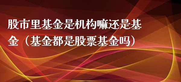 股市里基金是机构嘛还是基金（基金都是股票基金吗）_https://www.ltsssb.com_国际财经_第1张