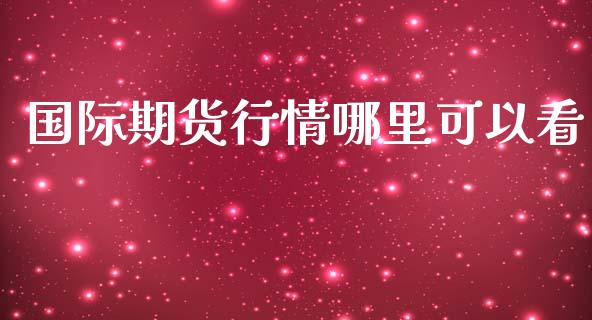 国际期货行情哪里可以看_https://www.ltsssb.com_期货密码_第1张