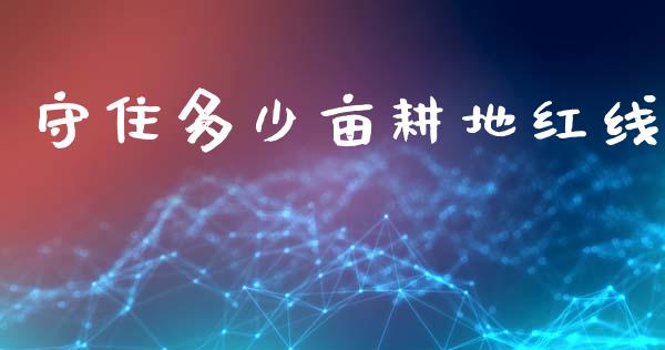 守住多少亩耕地红线_https://www.ltsssb.com_新股数据_第1张