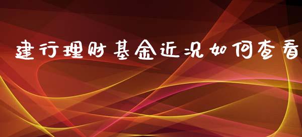 建行理财基金近况如何查看_https://www.ltsssb.com_基金频道_第1张
