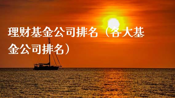 理财基金公司排名（各大基金公司排名）_https://www.ltsssb.com_基金频道_第1张