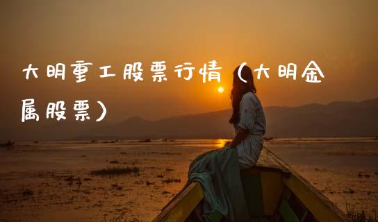大明重工股票行情（大明金属股票）_https://www.ltsssb.com_股市分析_第1张