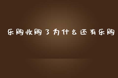 乐购收购了为什么还有乐购_https://www.ltsssb.com_基金频道_第1张
