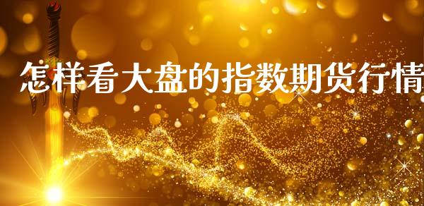 怎样看大盘的指数期货行情_https://www.ltsssb.com_期货行情_第1张