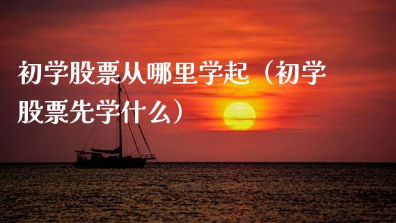 初学股票从哪里学起（初学股票先学什么）_https://www.ltsssb.com_新股数据_第1张