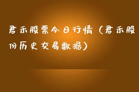 君禾股票今日行情（君禾股份历史交易数据）_https://www.ltsssb.com_新股数据_第1张