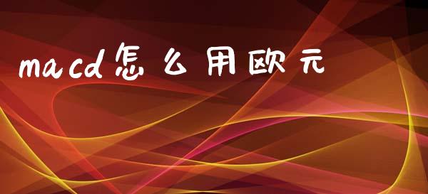 macd怎么用欧元_https://www.ltsssb.com_股票理论_第1张