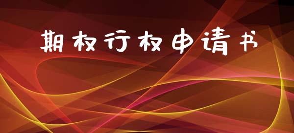 期权行权申请书_https://www.ltsssb.com_新股数据_第1张