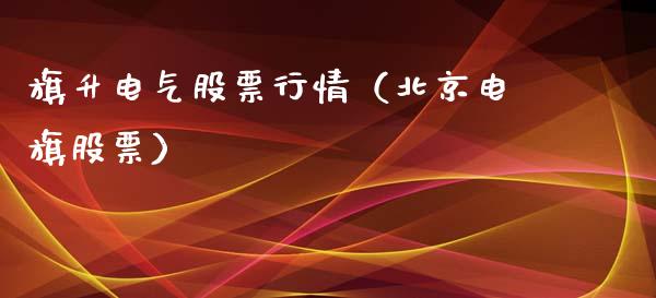 旗升电气股票行情（北京电旗股票）_https://www.ltsssb.com_新股数据_第1张