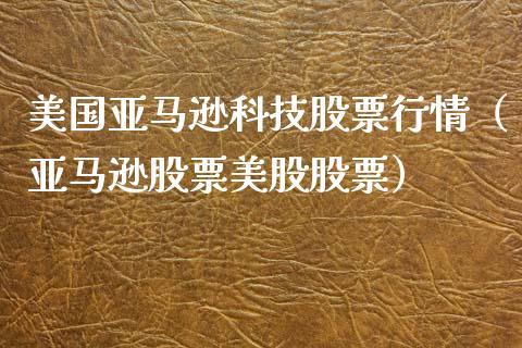 美国亚马逊科技股票行情（亚马逊股票美股股票）_https://www.ltsssb.com_新股数据_第1张