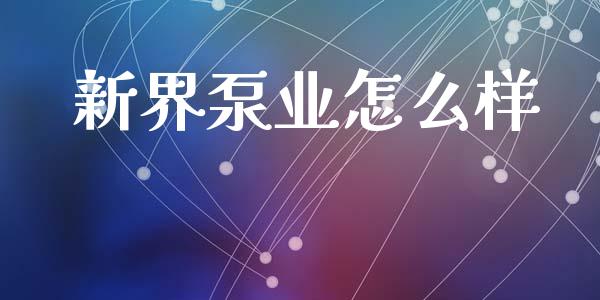 新界泵业怎么样_https://www.ltsssb.com_期货在线_第1张