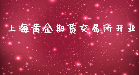 上海黄金期货交易所开业_https://www.ltsssb.com_股市分析_第1张
