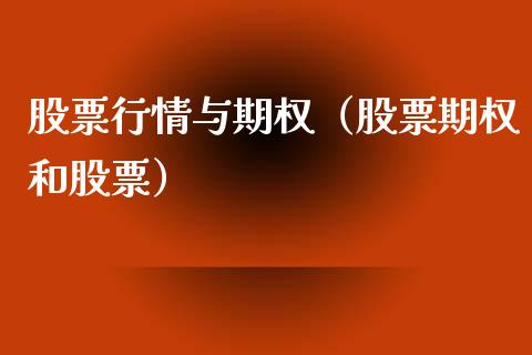 股票行情与期权（股票期权和股票）_https://www.ltsssb.com_新股数据_第1张