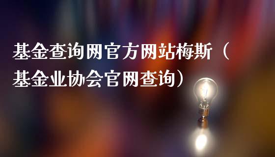 基金查询网官方网站梅斯（基金业协会官网查询）_https://www.ltsssb.com_基金频道_第1张