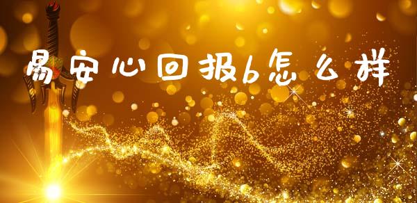 易安心回报b怎么样_https://www.ltsssb.com_新股数据_第1张