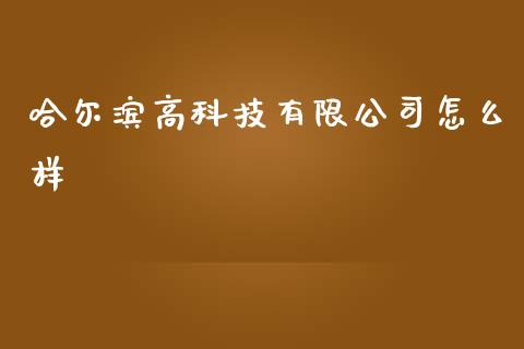 哈尔滨高科技有限公司怎么样_https://www.ltsssb.com_新股数据_第1张