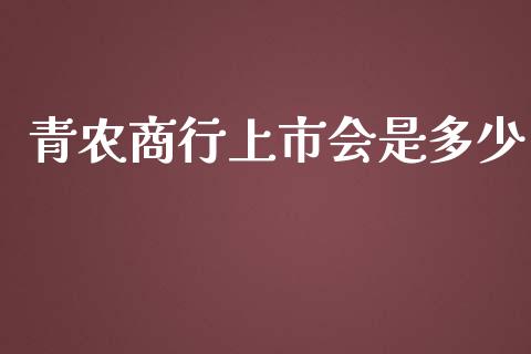 青农商行上市会是多少_https://www.ltsssb.com_期货密码_第1张