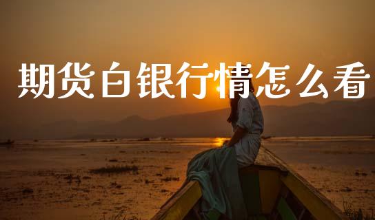 期货白银行情怎么看_https://www.ltsssb.com_期货密码_第1张