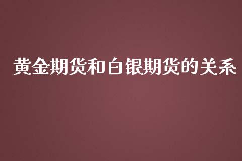 黄金期货和白银期货的关系_https://www.ltsssb.com_期货密码_第1张