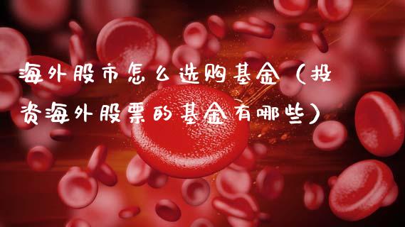 海外股市怎么选购基金（投资海外股票的基金有哪些）_https://www.ltsssb.com_基金频道_第1张