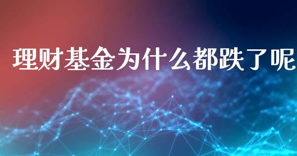 理财基金为什么都跌了呢_https://www.ltsssb.com_基金频道_第1张