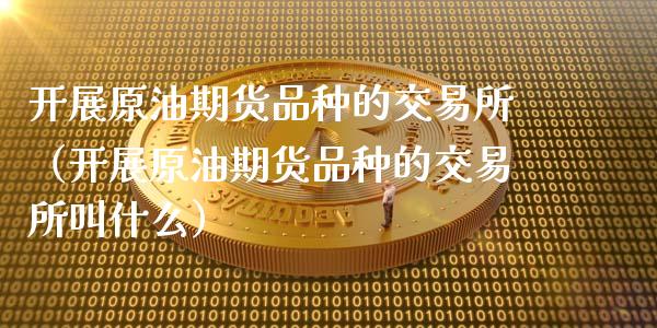 开展原油期货品种的交易所（开展原油期货品种的交易所叫什么）_https://www.ltsssb.com_期货密码_第1张