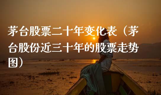茅台股票二十年变化表（茅台股份近三十年的股票走势图）_https://www.ltsssb.com_股市分析_第1张