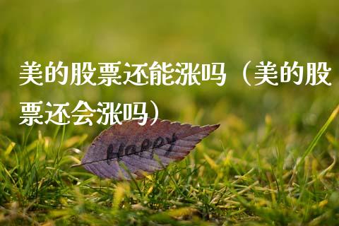 美的股票还能涨吗（美的股票还会涨吗）_https://www.ltsssb.com_股票理论_第1张