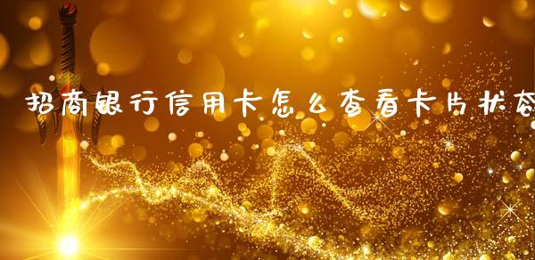 招商银行信用卡怎么查看卡片状态_https://www.ltsssb.com_期货在线_第1张