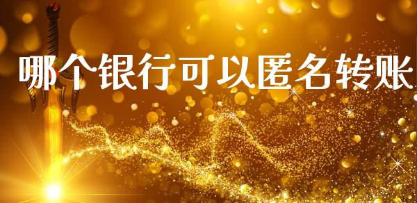 哪个银行可以匿名转账_https://www.ltsssb.com_股票理论_第1张