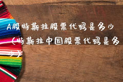 A股特斯拉股票代码是多少（特斯拉中国股票代码是多少）_https://www.ltsssb.com_新股数据_第1张