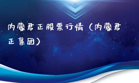 内蒙君正股票行情（内蒙君正集团）_https://www.ltsssb.com_股票理论_第1张