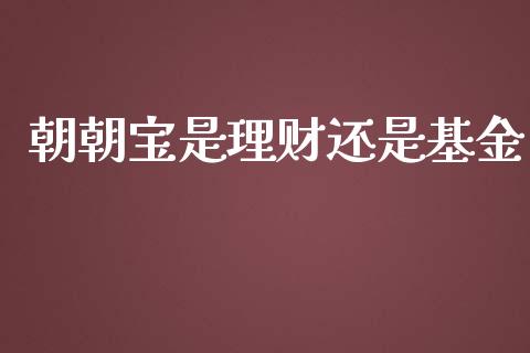 朝朝宝是理财还是基金_https://www.ltsssb.com_基金频道_第1张
