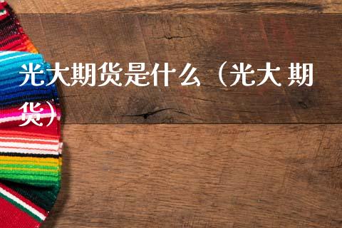 光大期货是什么（光大 期货）_https://www.ltsssb.com_期货密码_第1张
