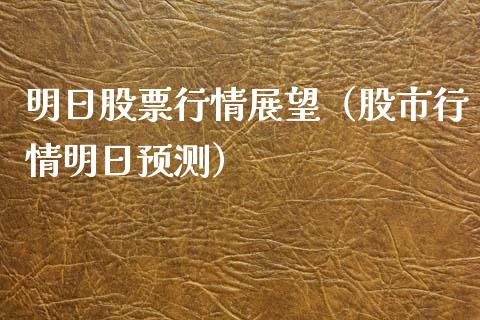明日股票行情展望（股市行情明日预测）_https://www.ltsssb.com_新股数据_第1张