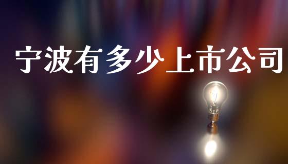 宁波有多少上市公司_https://www.ltsssb.com_基金频道_第1张