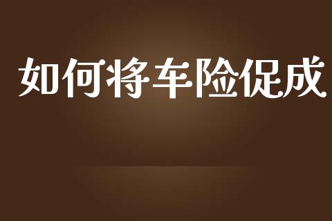 如何将车险促成_https://www.ltsssb.com_新股数据_第1张