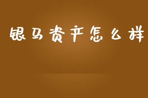 银马资产怎么样_https://www.ltsssb.com_国际财经_第1张