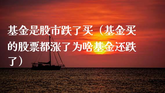 基金是股市跌了买（基金买的股票都涨了为啥基金还跌了）_https://www.ltsssb.com_基金频道_第1张