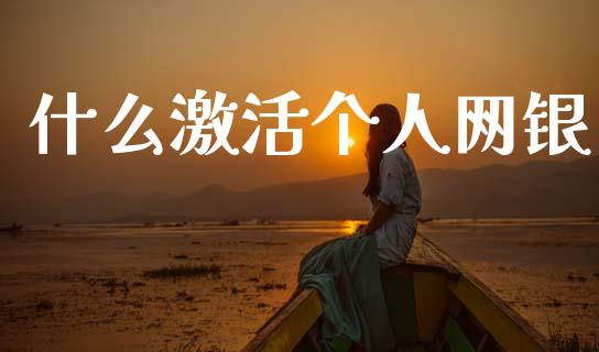什么激活个人网银_https://www.ltsssb.com_期货密码_第1张