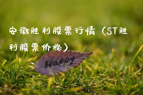 安徽胜利股票行情（ST胜利股票价格）_https://www.ltsssb.com_新股数据_第1张