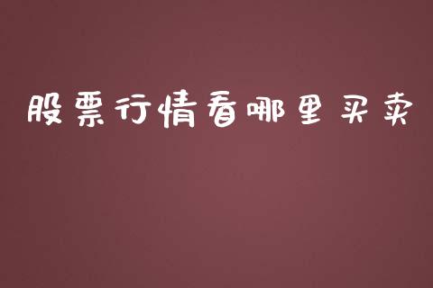 股票行情看哪里买卖_https://www.ltsssb.com_股市分析_第1张