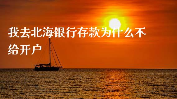 我去北海银行存款为什么不给开户_https://www.ltsssb.com_国际财经_第1张