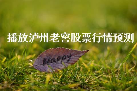 播放泸州老窖股票行情预测_https://www.ltsssb.com_股市分析_第1张