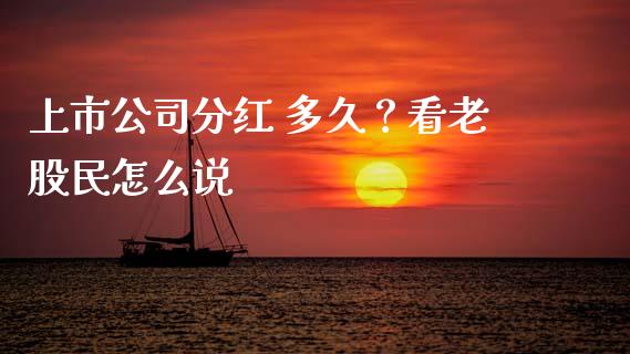 上市公司分红 多久？看老股民怎么说_https://www.ltsssb.com_新股数据_第1张